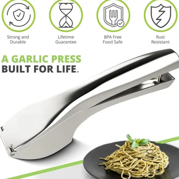 OBOSOE Vitlökspress – Enkel & Hållbar, Krossar Vitlök utan Skal