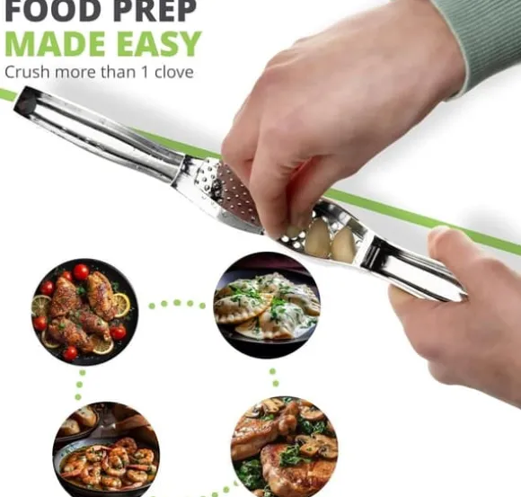 OBOSOE Vitlökspress – Enkel & Hållbar, Krossar Vitlök utan Skal