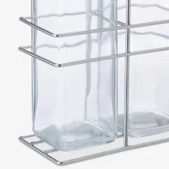 Oliv- och vinägerdispenser set, 34x13.5x7.5 cm, Transparent