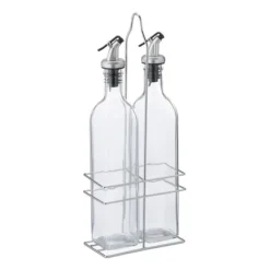 Oliv- och vinägerdispenser set, 34x13.5x7.5 cm, Transparent