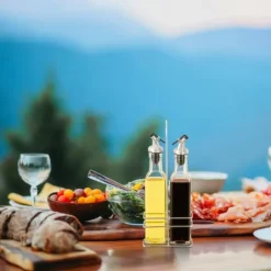 Oliv- och vinägerflaskset, 27.5x11x6 cm, Transparent