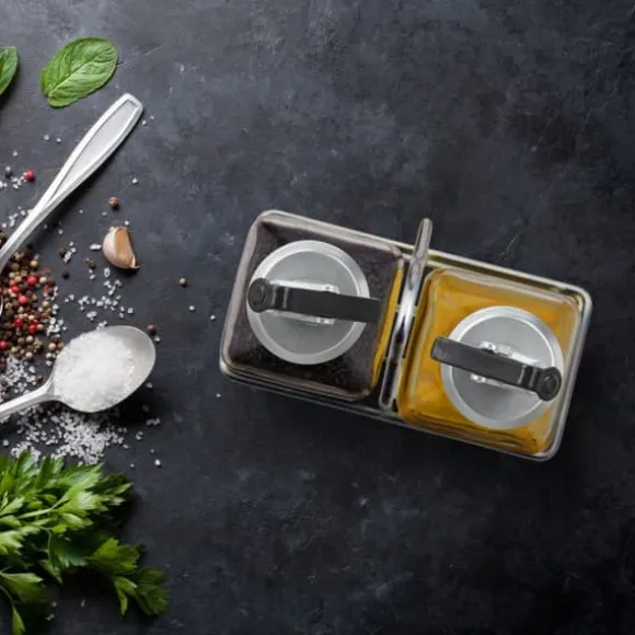 Oliv- och vinägerflaskset, 27.5x11x6 cm, Transparent