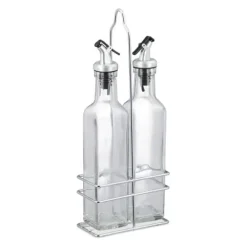 Oliv- och vinägerflaskset, 27.5x11x6 cm, Transparent