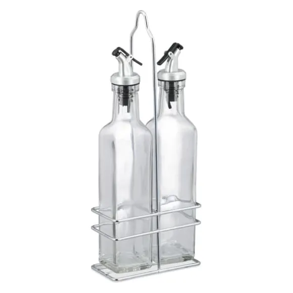 Oliv- och vinägerflaskset, 27.5x11x6 cm, Transparent