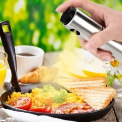 Olivenoljespruta för matolja Mister rostfritt stål olja och vinägerspruta för grillsallad matlagning bakning