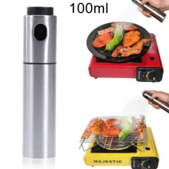 Olivenoljespruta för matolja Mister rostfritt stål olja och vinägerspruta för grillsallad matlagning bakning