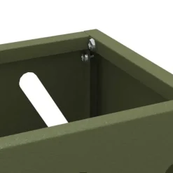 Olivgrön Paraplyställ i stål - Stilren och hållbar design | Storlek: 28x12x41 cm | Färg: Olivgrön