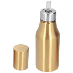 Olivolja dispenser i guld i rostfritt stål 500ML - Läcksäker och dammsäker köksoljekaraff