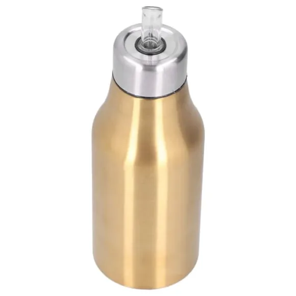Olivolja dispenser i guld i rostfritt stål 500ML - Läcksäker och dammsäker köksoljekaraff