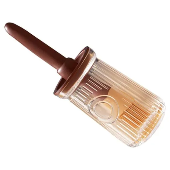 Oljeborste Högtemperaturbeständig livsmedelsklassad silikonbakelse Tråcklingsborste med röd flaska