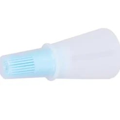 Oljeborste Silikon Multifunktionell Sås Grilloljeborste med Transparent Flasklock Köksverktyg Blå