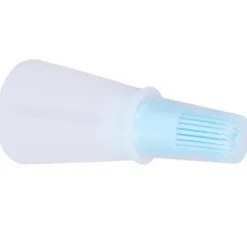 Oljeborste Silikon Multifunktionell Sås Grilloljeborste med Transparent Flasklock Köksverktyg Blå