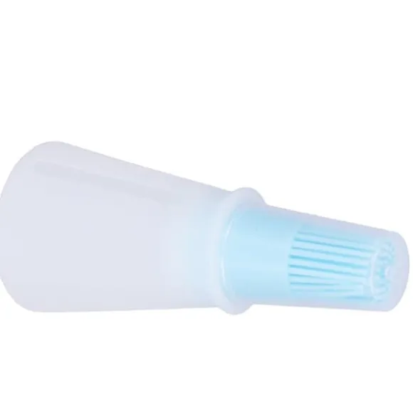 Oljeborste Silikon Multifunktionell Sås Grilloljeborste med Transparent Flasklock Köksverktyg Blå