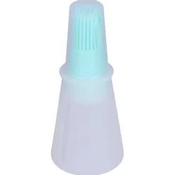 Oljeborste Silikon Multifunktionell Såsgrill Oljeborste med Transparent Flasklock Köksverktyg Grön