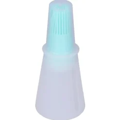 Oljeborste Silikon Multifunktionell Såsgrill Oljeborste med Transparent Flasklock Köksverktyg Grön