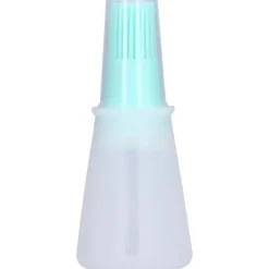 Oljeborste Silikon Multifunktionell Såsgrill Oljeborste med Transparent Flasklock Köksverktyg Grön