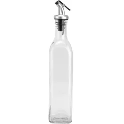 Oljedispenser Glas och Spraymålad Plast Oljeburk Flaska för Sojasås Vinäger Matlagning Vin