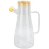 Oljeflaska i högt borosilikatglas, dammtät, klar vinägerdispenser i glas med ergonomiskt handtag för kök, 900 ml