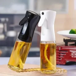 Oljeflaska med Sprayfunktion i Glas 200ml Svart