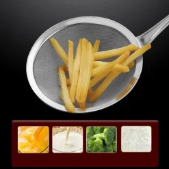 Oljesil i rostfritt stål Hållbar multifunktionell finmaskig mjölsaftfilter sked Köksredskap för matlagning