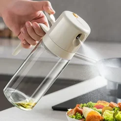 Oljesprayflaska 550 ml i glas och rostfritt stål