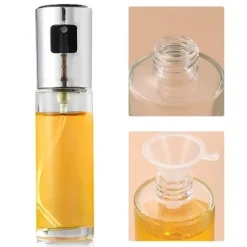 Oljesprutflaska i rostfritt stål - lätt att rengöra & återanvändbar köksspruta