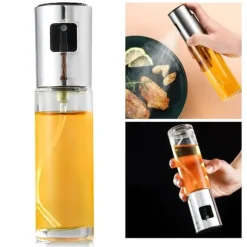 Oljesprutflaska i rostfritt stål - lätt att rengöra & återanvändbar köksspruta