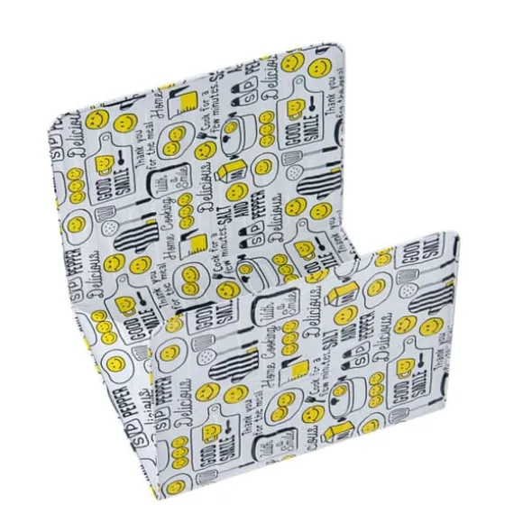 Oljestänkbaffla Vikbar Värmebeständig aluminiumfolie Matlagning Stänksäker skydd för kök Stekpanna Leende ansikte