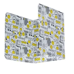 Oljestänkbaffla Vikbar Värmebeständig aluminiumfolie Matlagning Stänksäker skydd för kök Stekpanna Leende ansikte