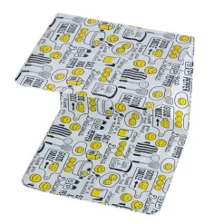 Oljestänkbaffla Vikbar Värmebeständig aluminiumfolie Matlagning Stänksäker skydd för kök Stekpanna Leende ansikte