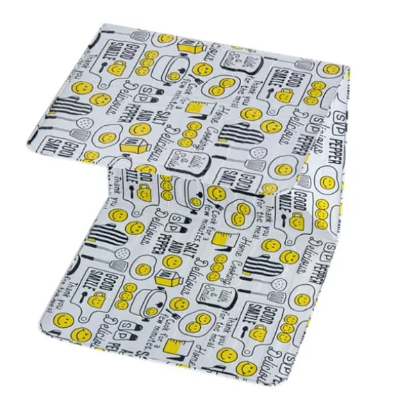 Oljestänkbaffla Vikbar Värmebeständig aluminiumfolie Matlagning Stänksäker skydd för kök Stekpanna Leende ansikte