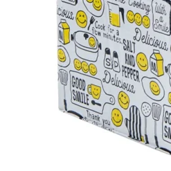 Oljestänkbaffla Vikbar Värmebeständig aluminiumfolie Matlagning Stänksäker skydd för kök Stekpanna Leende ansikte