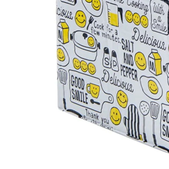 Oljestänkbaffla Vikbar Värmebeständig aluminiumfolie Matlagning Stänksäker skydd för kök Stekpanna Leende ansikte