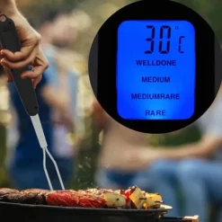 Omedelbar läsning Dual Probe LED Display Digital kött BBQ termometer matlagningsgaffel