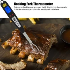 Omedelbar läsning Dual Probe LED Display Digital kött BBQ termometer matlagningsgaffel