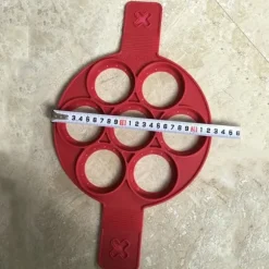 Omelettform Silikon Frukost DIY Form Äggform Leende Ansikte Pannkaka Verktyg Ägg Ring Röd