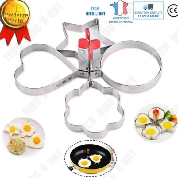 Omelettpannor - TD® - 4 former - Rostfritt stål - Diskmaskinskompatibel - Kreativ