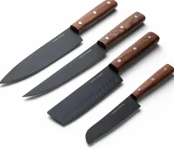 Orrefors Jernverk, Knivset Askträ, 4-Pack