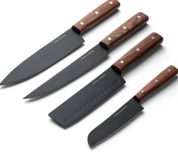 Orrefors Jernverk, Knivset Askträ, 4-Pack
