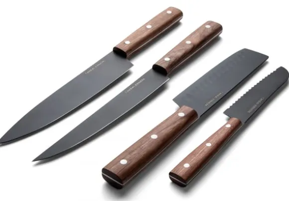 Orrefors Jernverk, Knivset Askträ, 4-Pack