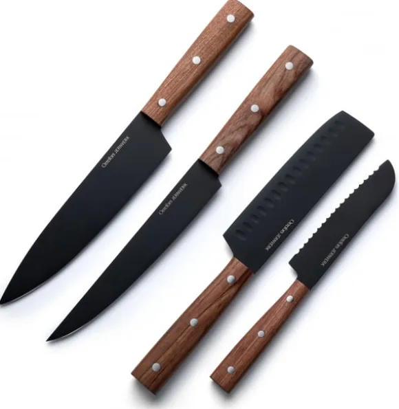 Orrefors Jernverk, Knivset Askträ, 4-Pack