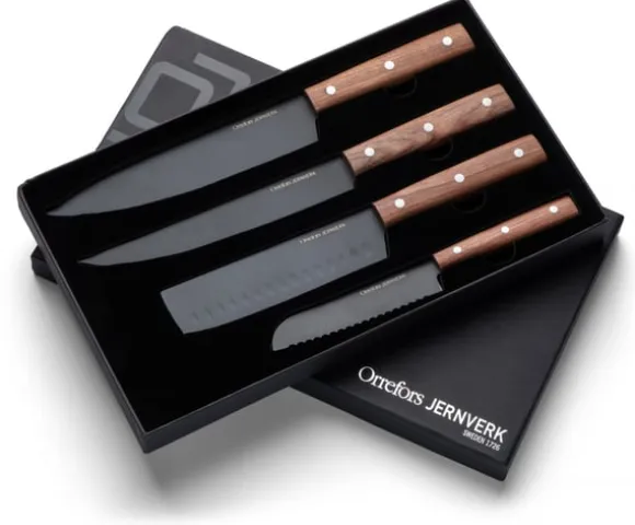 Orrefors Jernverk, Knivset Askträ, 4-Pack