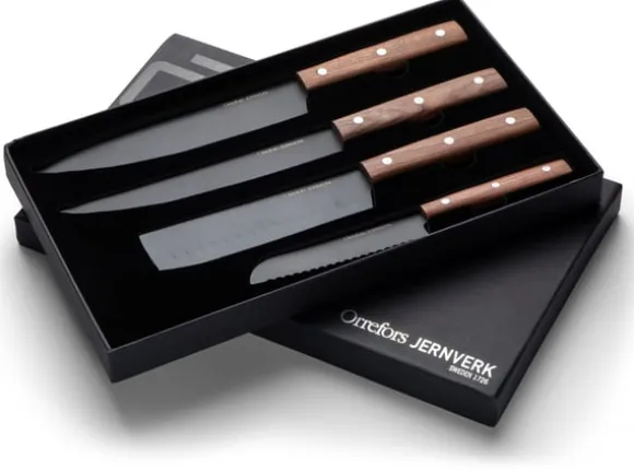 Orrefors Jernverk, Knivset Askträ, 4-Pack