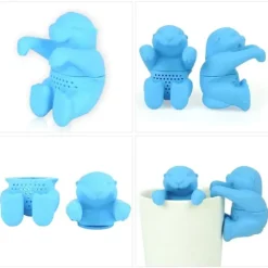 Otterformat Tefilter Söt Silikon Tesil Återanvändbar Tesil