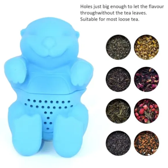 Otterformat Tefilter Söt Silikon Tesil Återanvändbar Tesil