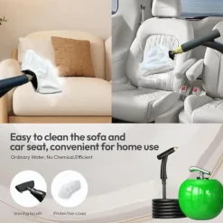 OUTIGO Bärbar ångtvätt - Högtemperatur köksrengöringsapparat - 2000W-grön