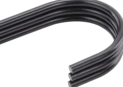 20-pack 10 cm svarta S-krokar för att hänga upp tunga garderobsjeans, stekpannor, kläder, väskor och handdukar