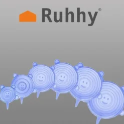 6-Pack - Silikonlock - Överdrag till Mat - Återanvändningsbara