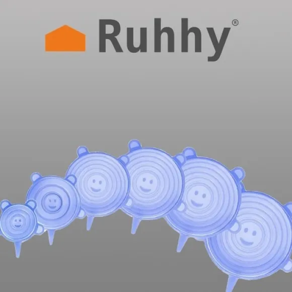 6-Pack - Silikonlock - Överdrag till Mat - Återanvändningsbara