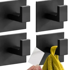 4-Pack - Självhäftande Krokar / Handdukskrokar - Hängare